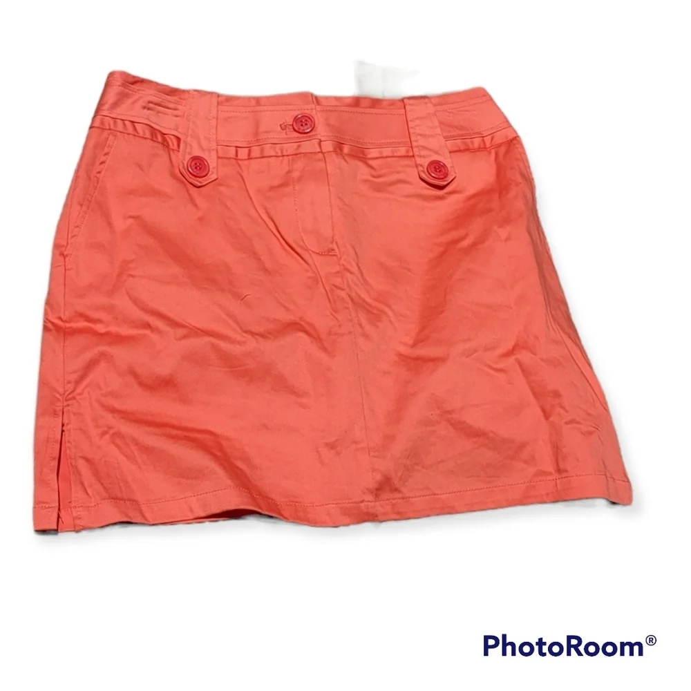Bay Studio Women’s Tennis Golf Skirt Skort Cotton Spandex Blend Size 2P Coral. - Picture 3 of 5